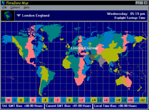 Time Zone Map - discover current local world time information