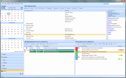 Chaos Intellect email contact manager
