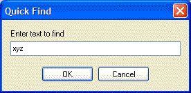 quick search box