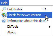update check menu