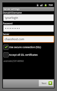 android exchange 2