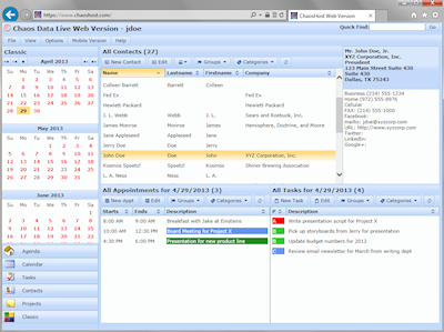 chaos data live web version screenshot