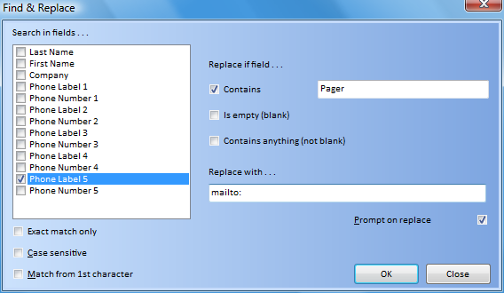 report edit menu