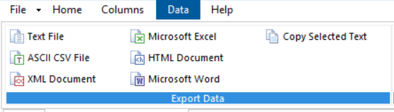 export options