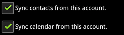 sync contacts and calendar with android