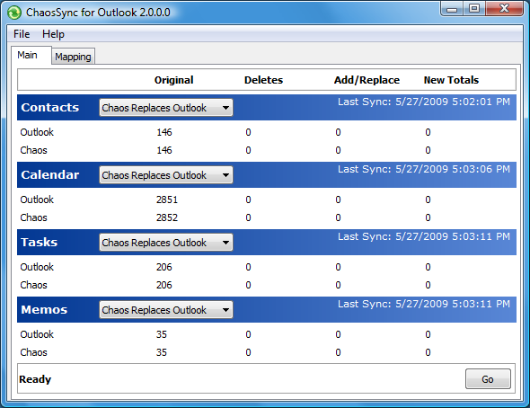 Windows 7 ChaosSync for Outlook 10.1.0.7 full