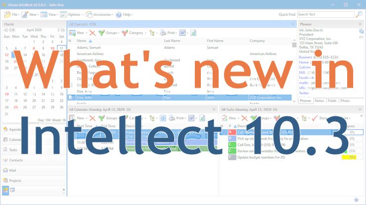 whats new in Chaos Intellect 10.3